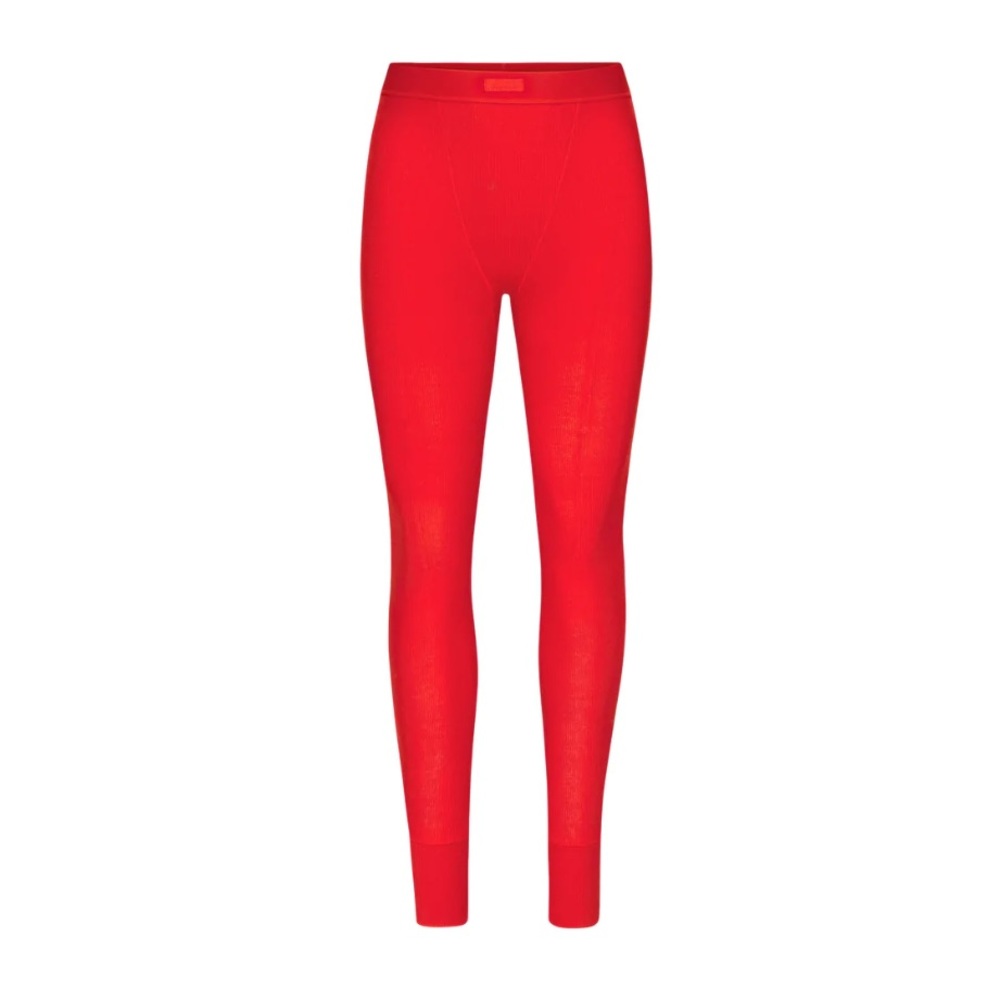 Skims Cotton Rib Legging - Ruby